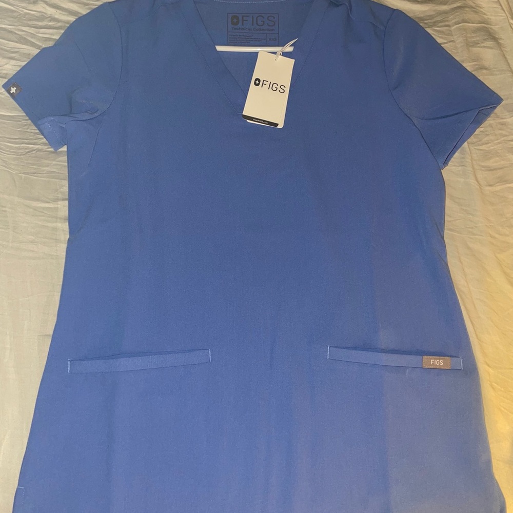 Figs scrubs joggers(xs) top (xxs) ceil blue